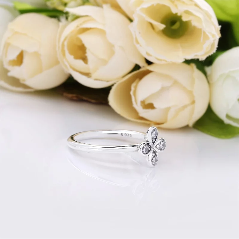 (image pour) Bague Fleur à Quatre Pétales en Argent, Argent 925/1000ᵉ, Oxyde d PANDORA France - Afficher 4