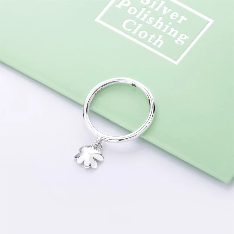 (image pour) Bague Trèfle Suspendu en Argent, Argent 925/1000ᵉ – Boutique PAND PANDORA France - Afficher 4