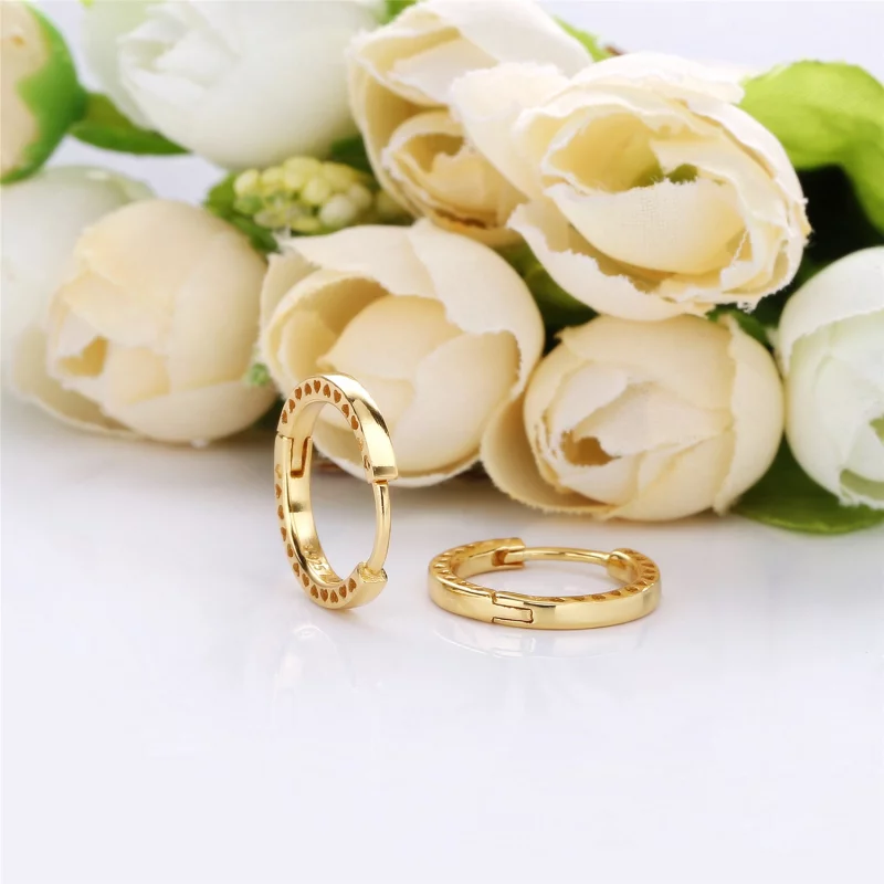 (image pour) Boucles d'oreilles Coeurs de Pandora en PANDORA Shine™ - 267939 - Afficher 4