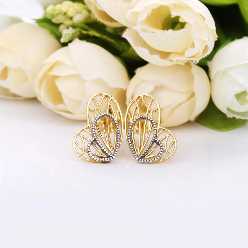 (image pour) Boucles d’oreilles papillon ajourées en PANDORA Shine™ - 267955 - Afficher 2