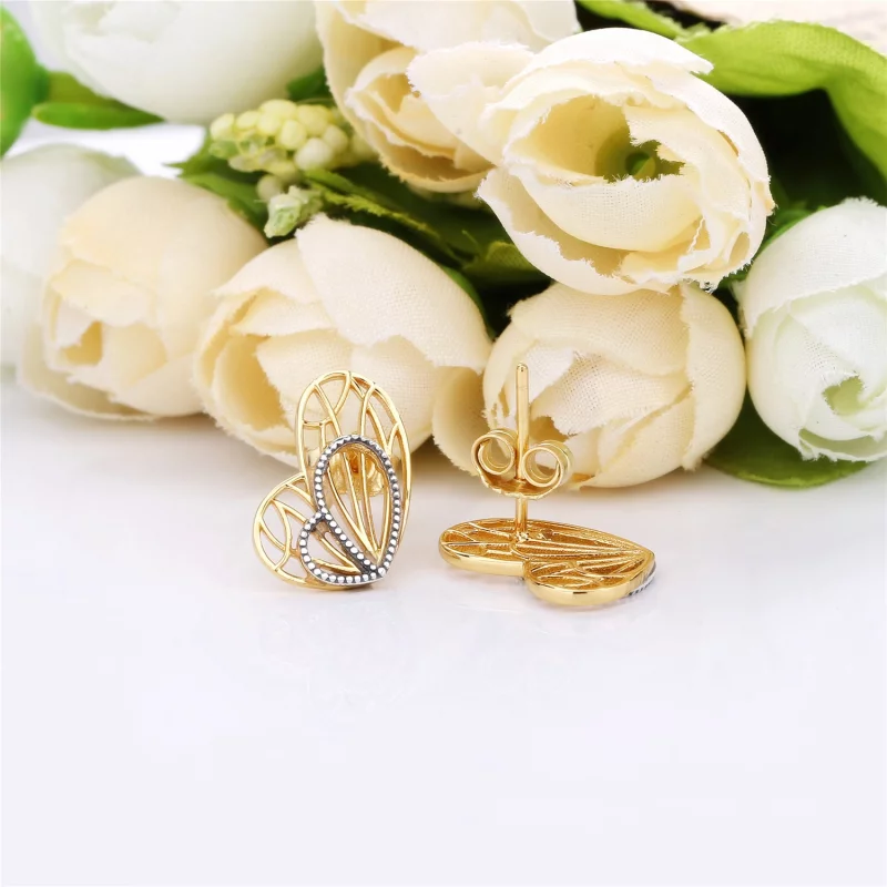 (image pour) Boucles d’oreilles papillon ajourées en PANDORA Shine™ - 267955 - Afficher 5