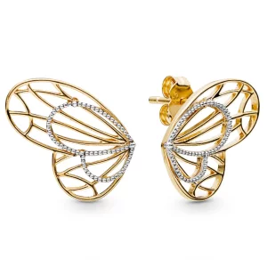 Boucles d’oreilles papillon ajourées en PANDORA Shine™ - 267955 (image pour) Boucles d’oreilles papillon ajourées en PANDORA Shine™ - 267955