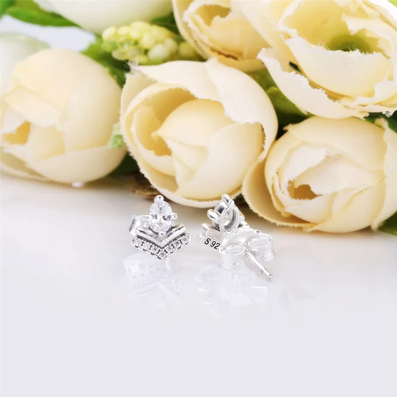 (image pour) Boucles d’Oreilles Vœux Intemporels en Argent, Argent 925/1000ᵉ, PANDORA France - Afficher 4