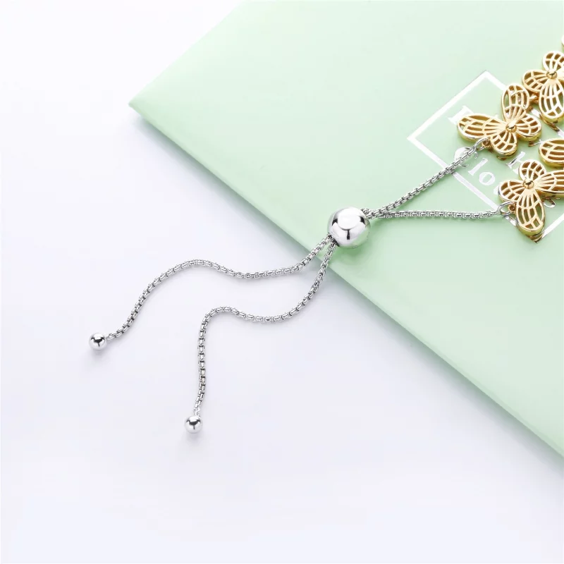 (image pour) Bracelet Coulissant Papillons Ajourés en PANDORA Shine™, PANDORA S - 567957 - Afficher 4