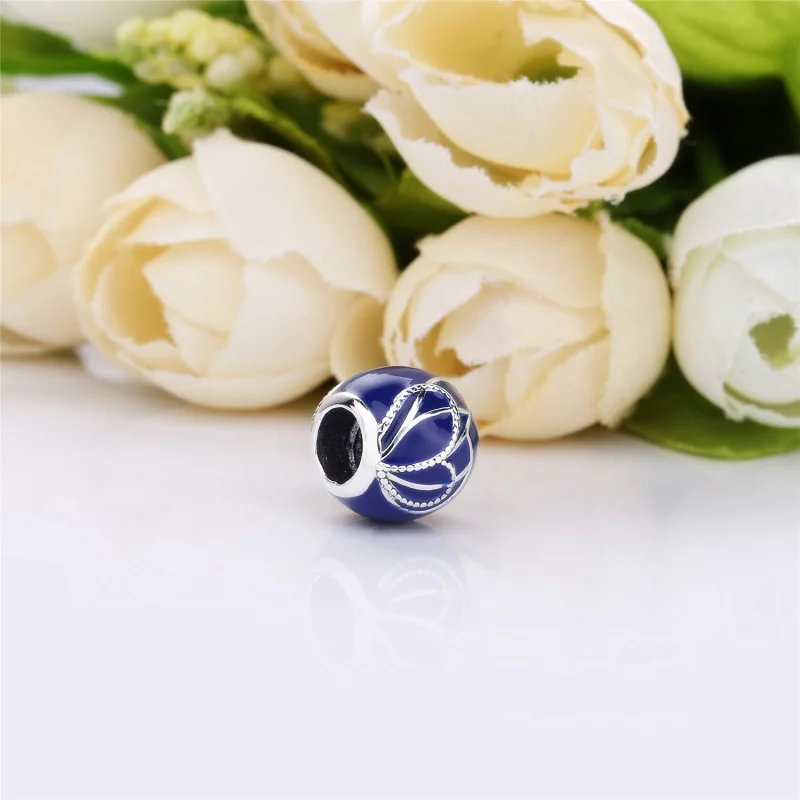 (image pour) Charm Aile de Papillon Bleue en Argent, Argent 925/1000ᵉ, Résine PANDORA France - Afficher 3