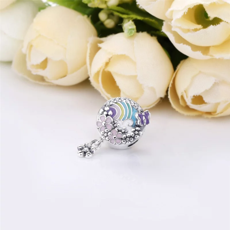 (image pour) Charm Arc-en-Ciel floral en Argent, Argent 925/1000ᵉ, Résine faço PANDORA France - Afficher 2