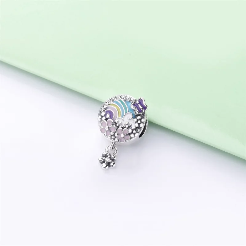 (image pour) Charm Arc-en-Ciel floral en Argent, Argent 925/1000ᵉ, Résine faço PANDORA France - Afficher 3