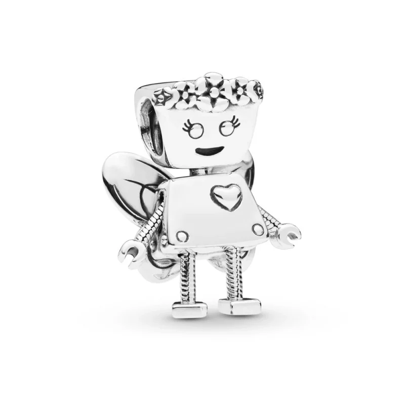 (image pour) Charm Bella Bot Florale en Argent, Argent 925/1000ᵉ – Boutique PA PANDORA France