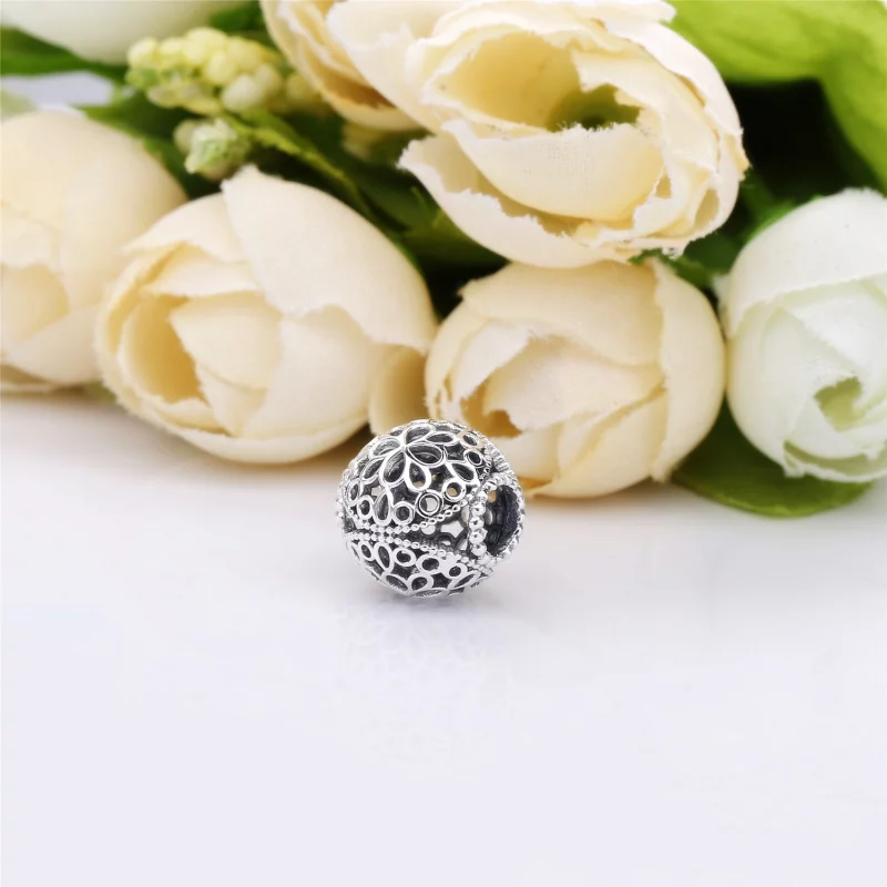 (image pour) Charm PANDORA Fleur Ajourée en Argent 925/1000ᵉ – Boutique - Afficher 3