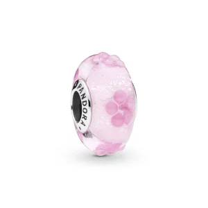 (image pour) Charm Murano Floral Rose en Argent, Argent 925/1000ᵉ, Verre – Bou PANDORA France