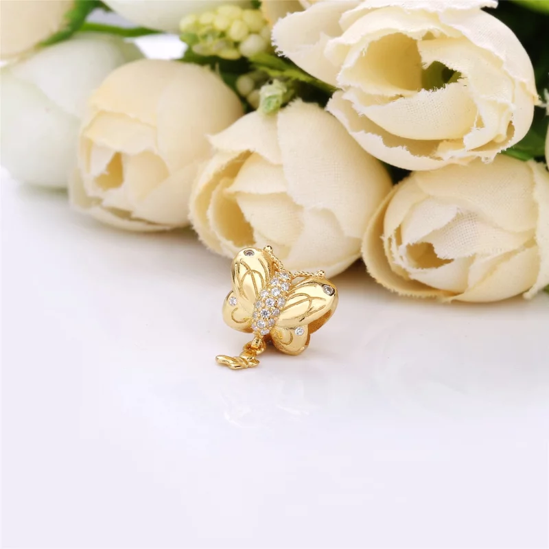 (image pour) Charm Papillon en PANDORA Shine™, PANDORA Shine™, argent 925/1000ᵉ - Afficher 2