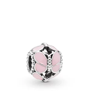 (image pour) Charm Papillons Roses en Argent, Argent 925/1000ᵉ, Résine façon é PANDORA France