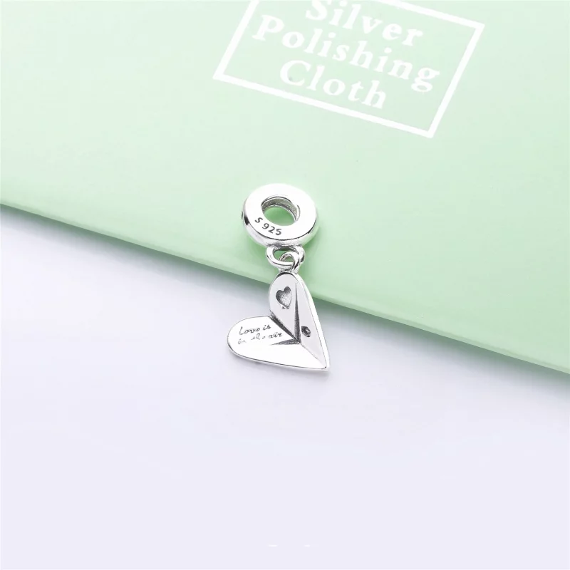 (image pour) Charm pendant Avion-Cœur Papier en Argent, Argent 925/1000ᵉ, Oxyd PANDORA France - Afficher 2