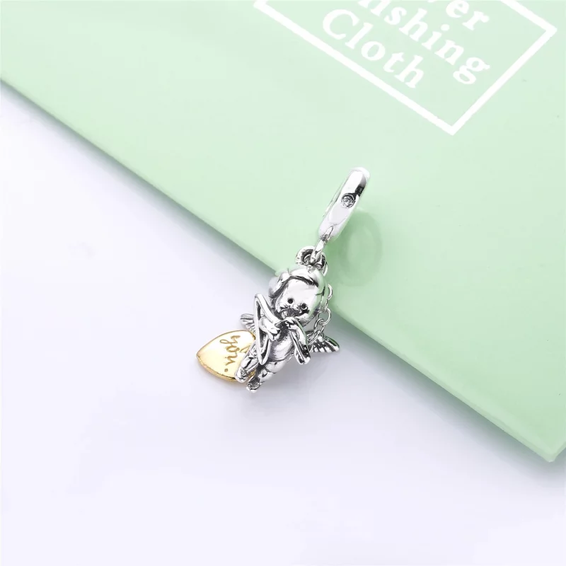 (image pour) Charm pendant Cupidon en PANDORA Shine™ - 767796CZ - Afficher 2