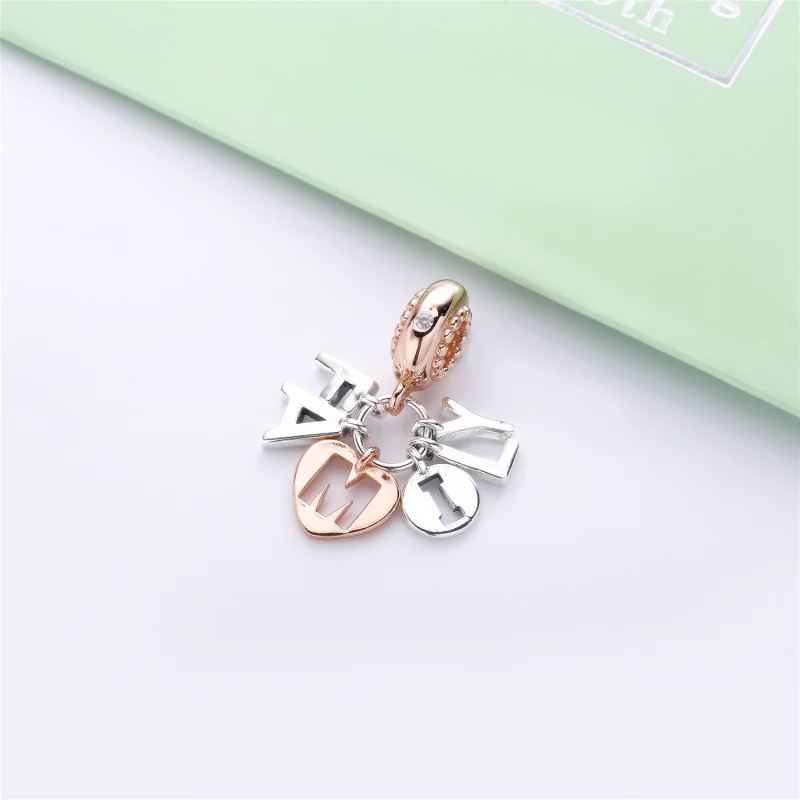 (image pour) Charm pendant Famille parfaite en PANDORA Rose™ - 787785CZ - Afficher 2