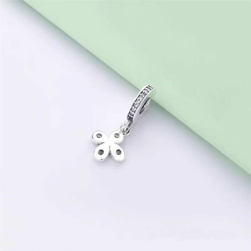 (image pour) Charm pendant Fleur à Quatre Pétales en Argent, Argent 925/1000ᵉ, PANDORA France - Afficher 4