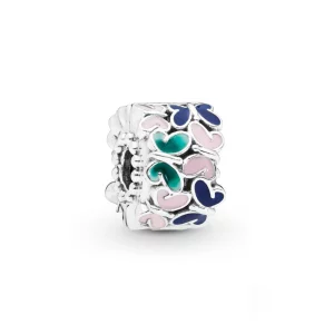 (image pour) Clip Nuée de Papillons en Argent, Argent 925/1000ᵉ, Résine façon PANDORA France
