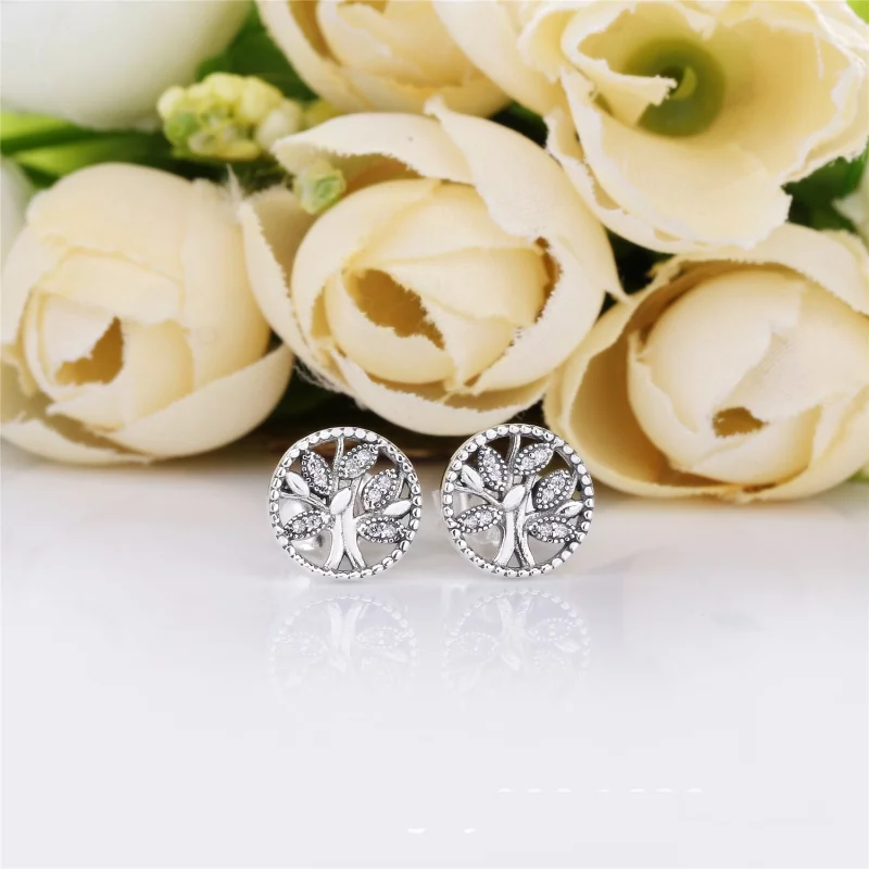 (image pour) Clous d'oreilles Arbres de la vie en Argent PANDORA France - 297843CZ - Afficher 2