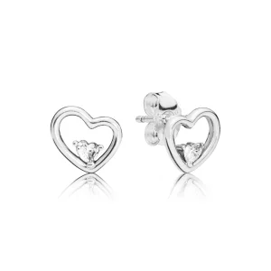 (image pour) Clous d’oreilles Cœurs Stylisés en Argent PANDORA France - 297813CZ