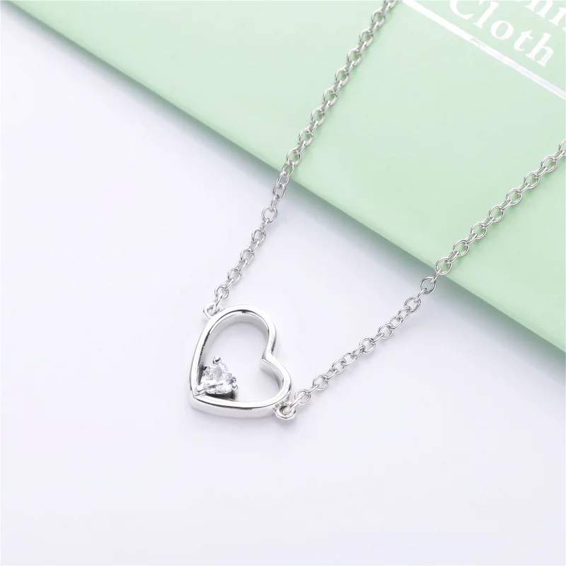 (image pour) Collier Cœur Stylisé en Argent PANDORA France - 397797CZ - Afficher 3