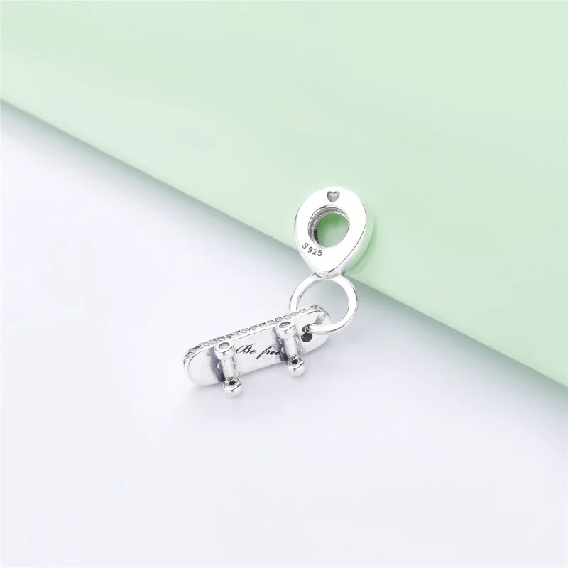 (image pour) Collier Être libre skateboard en Argent PANDORA France - 797206CZ - Afficher 3