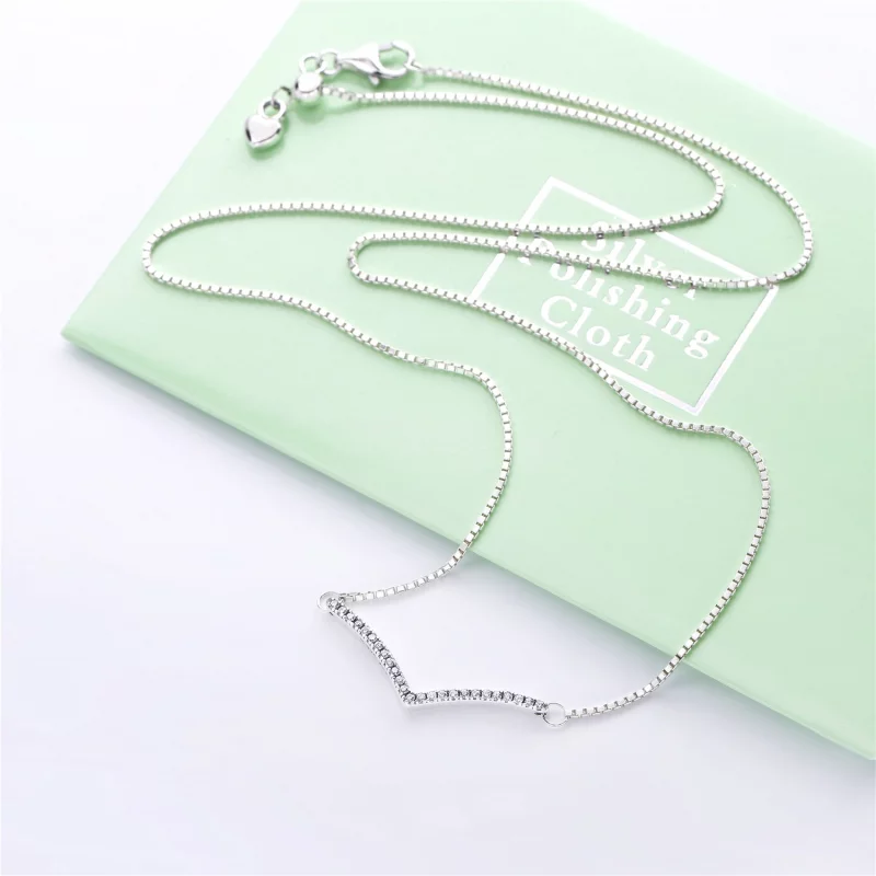 (image pour) Collier Vœu Scintillant en Argent, Argent 925/1000ᵉ, Oxyde de zir PANDORA France - Afficher 3