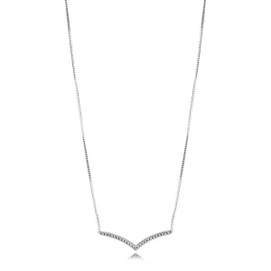(image pour) Collier Vœu Scintillant en Argent, Argent 925/1000ᵉ, Oxyde de zir PANDORA France