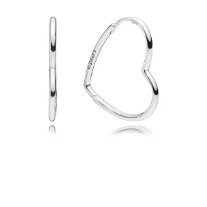(image pour) Créoles Cœurs Stylisés en Argent, Argent 925/1000ᵉ – Boutique PAN PANDORA France