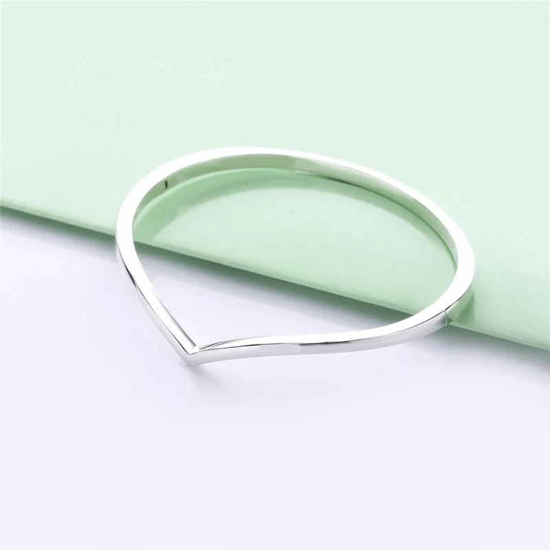 (image pour) Jonc Vœu Brillant en Argent, Argent 925/1000ᵉ – Boutique PANDORA - Afficher 2