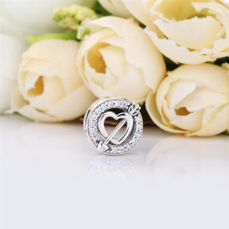 (image pour) PANDORA Reflexions Charm clip Cœur et Flèche Scintillants - 797793CZ - Afficher 2