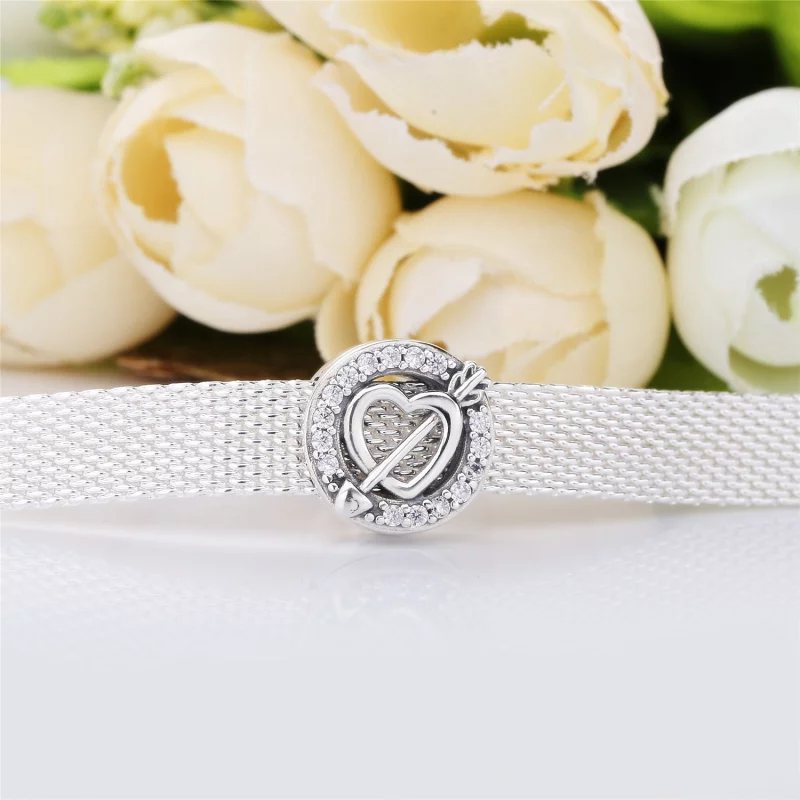 (image pour) PANDORA Reflexions Charm clip Cœur et Flèche Scintillants - 797793CZ - Afficher 3