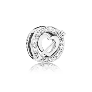 (image pour) PANDORA Reflexions Charm clip Cœur et Flèche Scintillants - 797793CZ