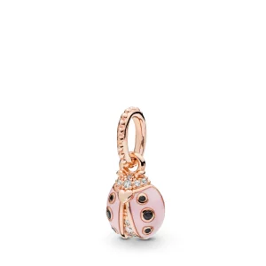 (image pour) Pendentif Coccinelle Rose Porte-Bonheur en PANDORA Rose™ - 387909EN160