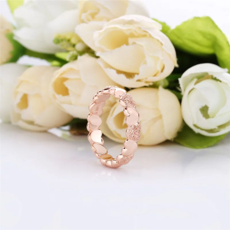 (image pour) Bague Cœurs Grain de Sable en Pandora Rose 187950 - Afficher 2