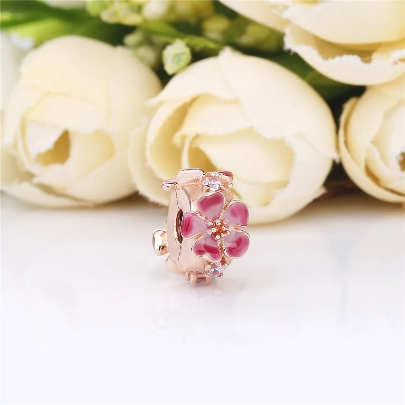 (image pour) Charm clip PANDORA Fleur de pêche 788099CZ - Afficher 2
