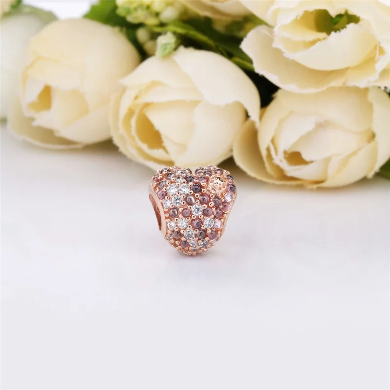(image pour) Charm Cœur et Coccinelle en PANDORA Rose 787894NPOMX - Afficher 2