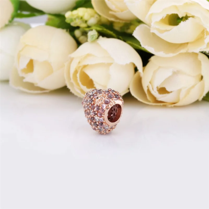 (image pour) Charm Cœur et Coccinelle en PANDORA Rose 787894NPOMX - Afficher 4