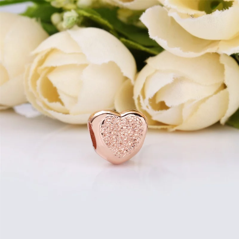 (image pour) Charm Cœur Grain de Sable en Pandora Rose 787881 - Afficher 2
