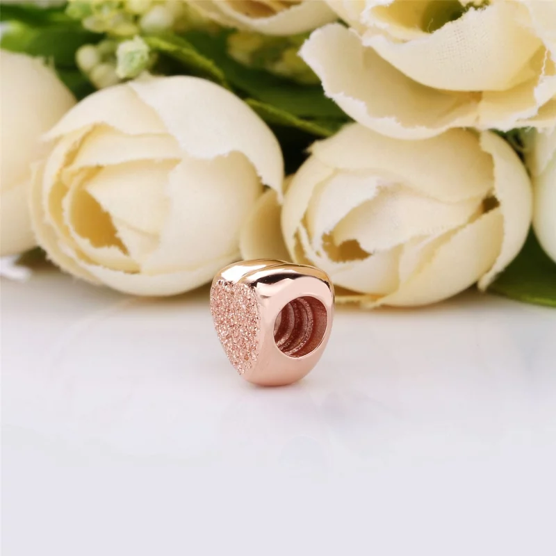 (image pour) Charm Cœur Grain de Sable en Pandora Rose 787881 - Afficher 3