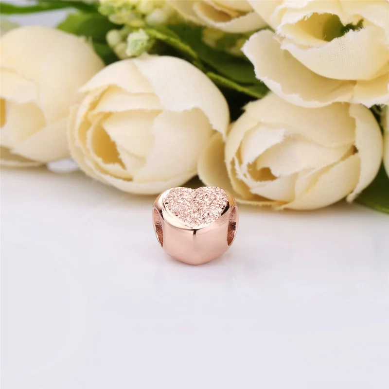 (image pour) Charm Cœur Grain de Sable en Pandora Rose 787881 - Afficher 4
