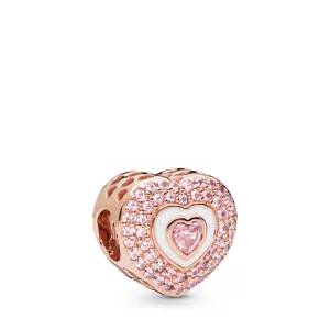 (image pour) Charm Cœurs en Abîme en Pandora Rose 788097NPR