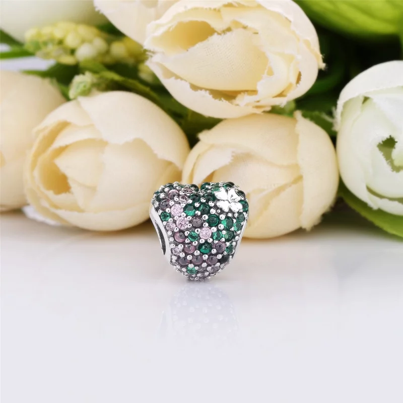 (image pour) Charm PANDORA Cœur et Trèfle en Argent 797869NRGMX - Afficher 2