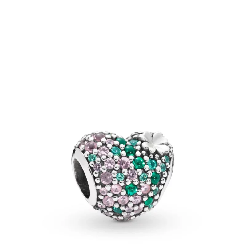 (image pour) Charm PANDORA Cœur et Trèfle en Argent 797869NRGMX