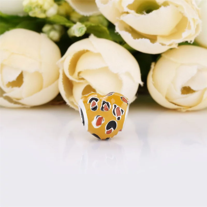 (image pour) Charm PANDORA-cœur léopard en Argent 798065ENMX - Afficher 2