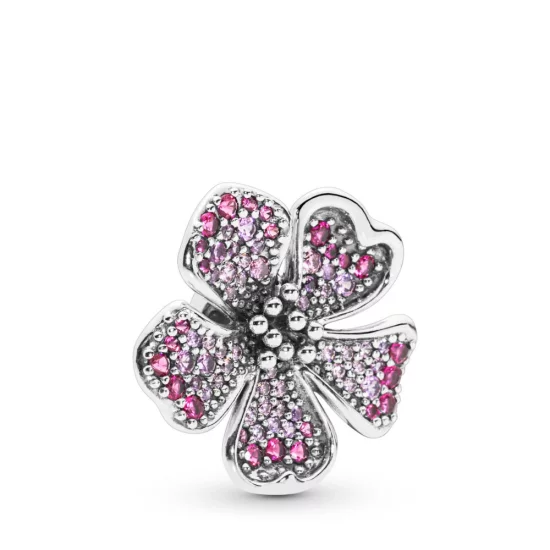 (image pour) Charm PANDORA Grande fleur de fleur de pêche 798073NCCMX