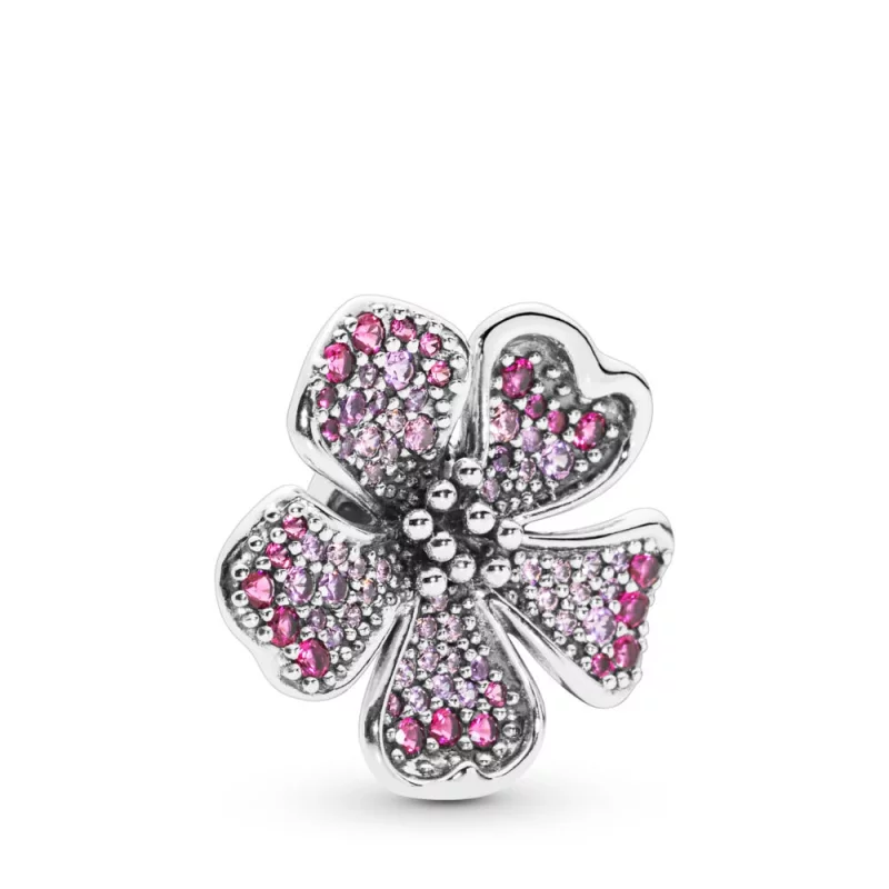(image pour) Charm PANDORA Grande fleur de fleur de pêche 798073NCCMX