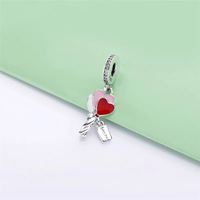(image pour) Charm pendant PANDORA Ballons Cœurs en Argent 798076CZ - Afficher 2