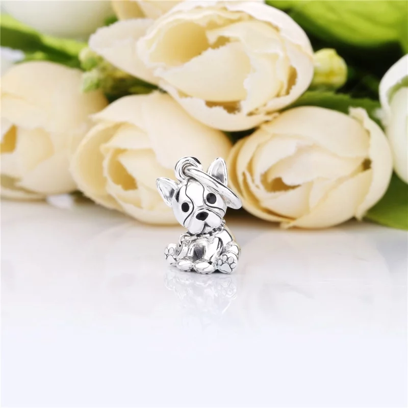 (image pour) Charm pendant PANDORA Chiot Bouledogue en Argent 798008EN16 - Afficher 2