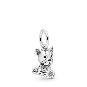(image pour) Charm pendant PANDORA Chiot Bouledogue en Argent 798008EN16