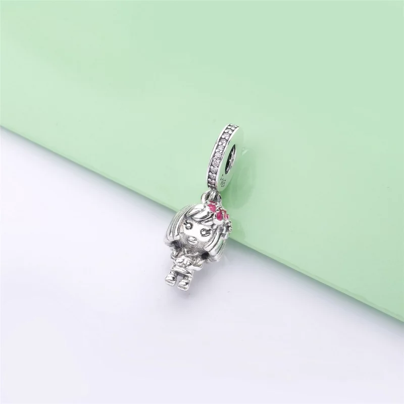 (image pour) Charm pendant PANDORA Fille chinoise de fleur 798114SSP - Afficher 2